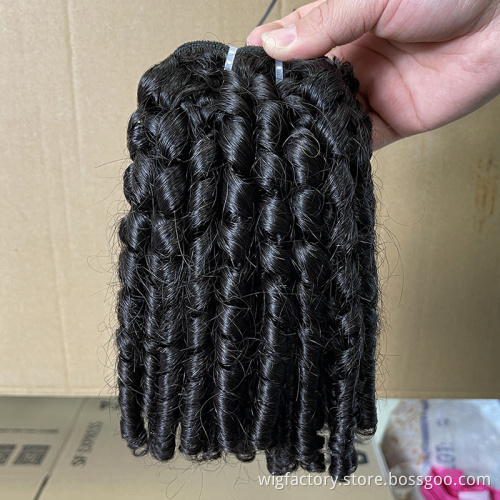 Wholesale doulbe drawn 100 human  bouncy curls, vietnamese bouncy curls, bouncy curl human hair bundles